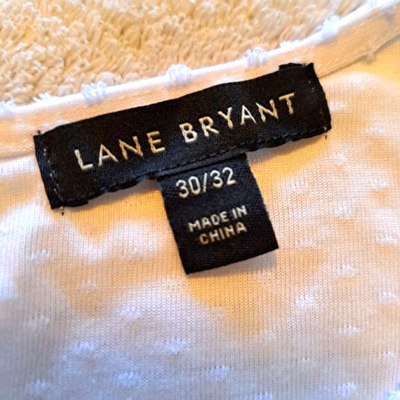 Lane Bryant White Textured Flutter Sleeve Tunic Blouse Plus Size 30/32 - Picture 7 of 7